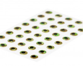 Flat Eyes, Holographic Gold, 3 mm